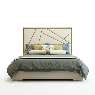 Designer Doppelbett Bett Hotel Luxus Schlafzimmer 180/200x200cm Leder