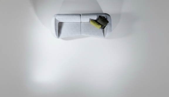 Designer Graues Sitzsofa Polstermöbel Wohnzimmer Modern Viersitzer Neu