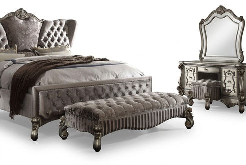 Designer Hocker Leder Textil Luxus Chesterfield Fußhocker Ottomane