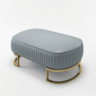 Designer Hocker Polsterhocker Fuß Ablage Möbel Wohnen Sitzbänke Sitz