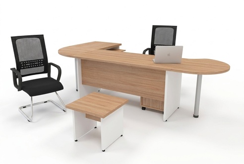 Designer Set 2 tlg Moderne Arbeitszimmer Büro Komplett Eckschreibtisch