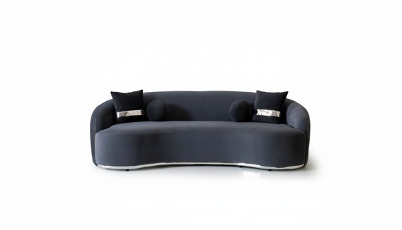 Designer Sofa 4 - Sitzer Schwarze Sofas Couchen Big xxl Sitzmöbel 250cm