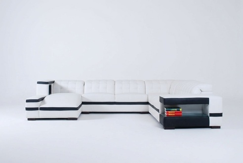 Designer Sofa Couch Ecksofa mit Hocker Polster Garnitur Wohnlandschaft