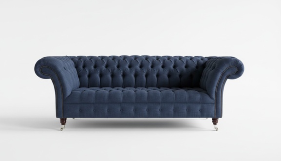 Designer Sofa Couch Polster XXL 3 Sitzer Big Sofas Couchen Blau