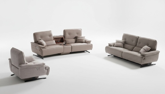 Designer Sofagarnitur Wohnzimmer Polster Sofas 3+2 Sitzer Sofas, Sessel Neu