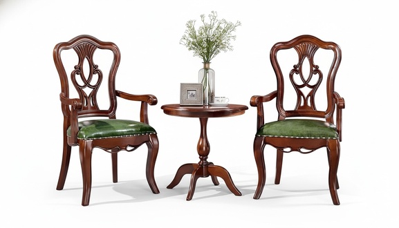 Designer Stuhl Armlehnen Wohnzimmer 2x Stühle Holz Gruppe Garnitur