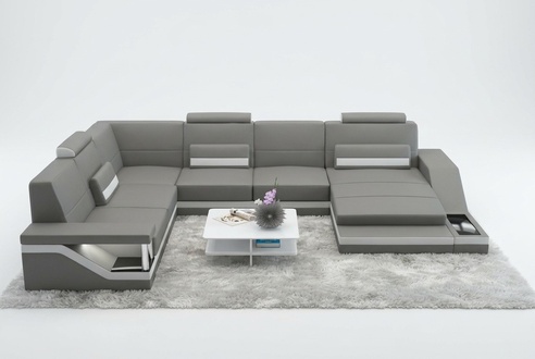 Designer Wohnlandschaft U-Form Couch Ecksofa Polster Garnitur Eckgarnitur Sofa