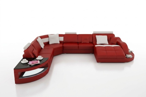 Designer Wohnlandschaft U-Form Couch Ecksofa Polster Garnitur Eckgarnitur