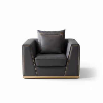 Designer Wohnzimmer Einrichtung Sessel Einsitzer Polster Sofa Couch