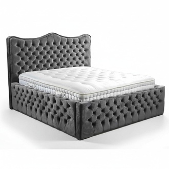 Doppelbett Schlafzimmer Bett 180сm Matratze Weiß moderner Stil Holz