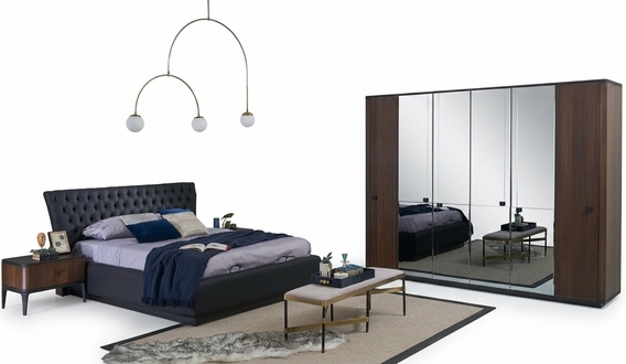 Doppelbett Komplette Bettrahmen Bett Set 4tlg Schlafzimmer Schwarz