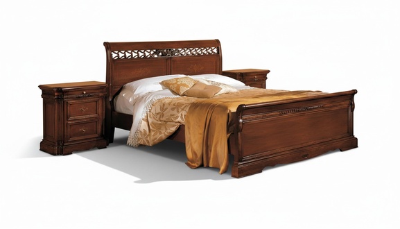 Doppelbett Massivholz Schlafzimmer Möbel Design Bett Möbel Vaccari cav giovanni