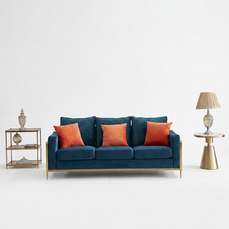 Dreisitzer Couch Polster Design Sofa 3er Sitz Sofas Zimmer Möbel Beige