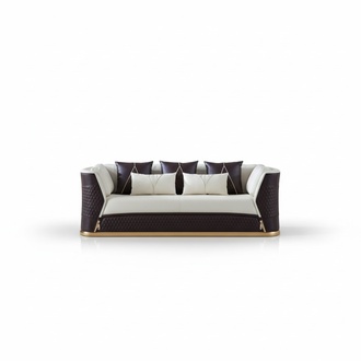 Dreisitzer design Couch Polster 3er Sofa Couchen Leder Sofas Ledersofa