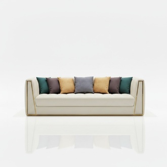 Dreisitzer Wohnlandschaft Modernes Sofa 3 Sitzer Ledersofa Designer
