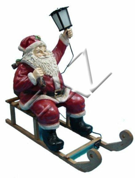 Design Weihnachtsmann mit lampe Garten Statue Skulptur Figuren Skulpturen Neu4