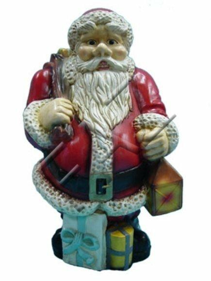 Design Weihnachtsmann mittel m.Lam.Garten Statue Skulptur Figuren
