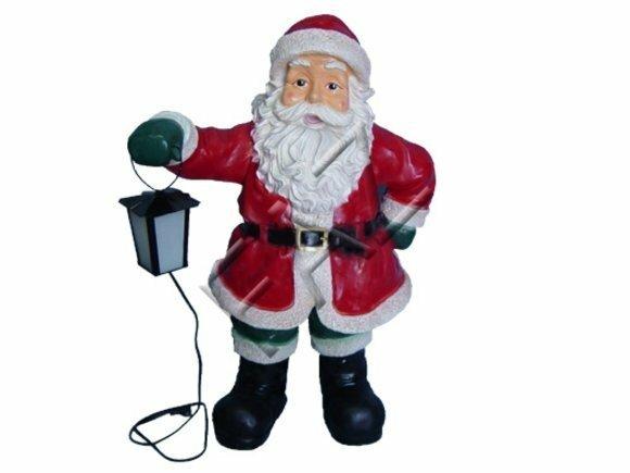 Design Weihnachtsmann mit lampe Garten Statue Skulptur Figuren Skulpturen