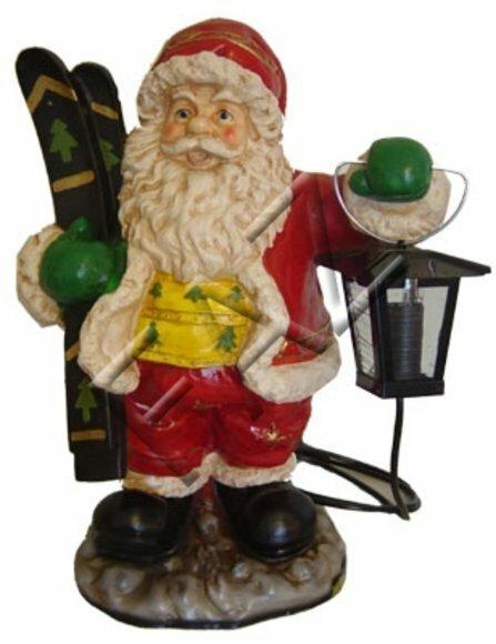 Design Weihnachts deko mit lampe Garten Statue Skulptur Figuren Skulpturen