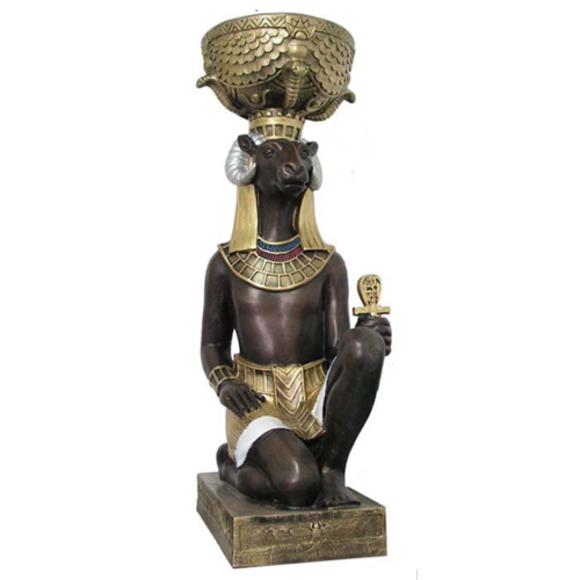 Ägyptischer Gott Khnum Statue Statuen Dekoration Figuren Skulpturen