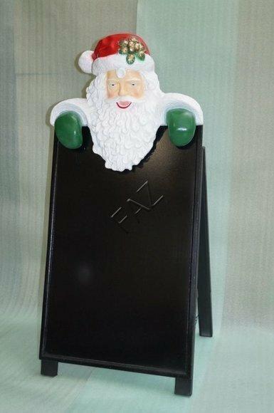 Design Weihnachtsmann mit Tafel Garten Statue Skulptur Figuren Skulpturen