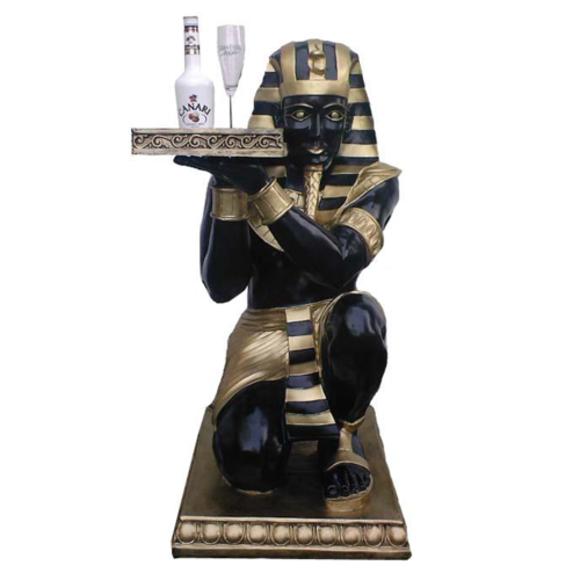 Ägyptische Pharao Figur aus Kunststoff Beistelltisch Tisch Figuren Höhe 90 cm