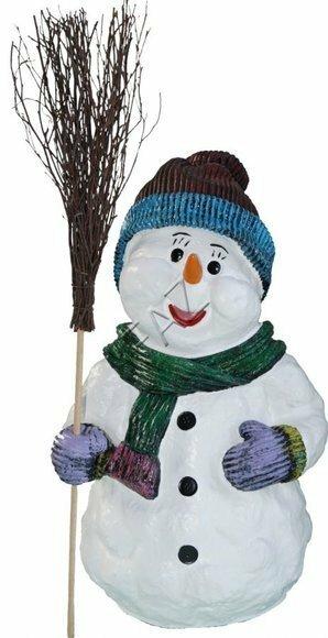 Schneemann Figur Garten Statue Skulptur Figuren Skulpturen Dekoration
