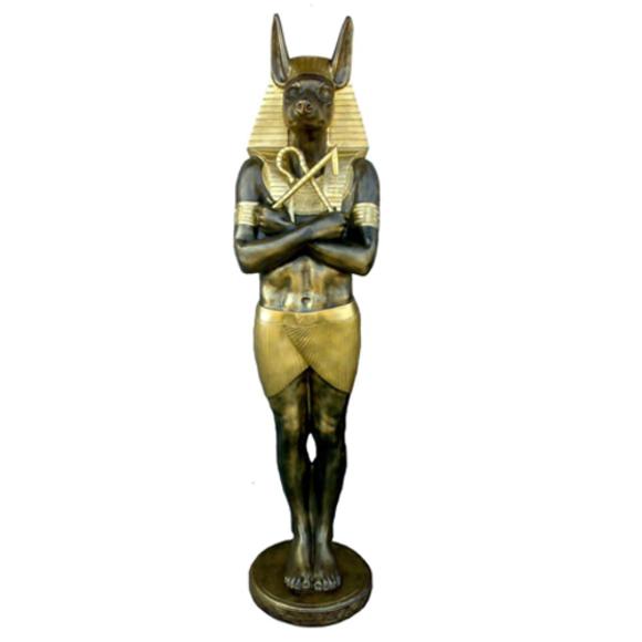 Ägyptische Figur Schakal Anubis aus Kunststoff, Groß god of death, Höhe