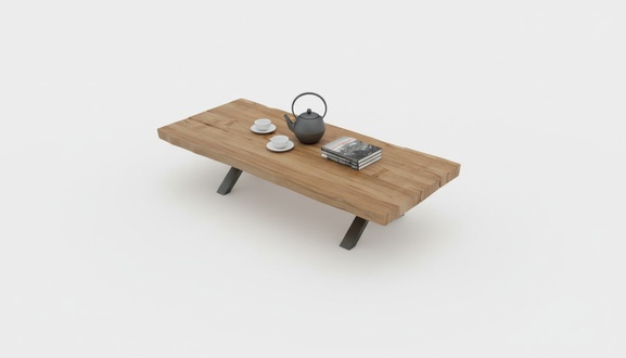 Echtholz Couchtisch Rechteckiger Tisch Teetisch Wohnzimmertisch Modern