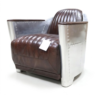Echtleder Design Vintage Chromsessel Designsessel Sessel Flugzeug