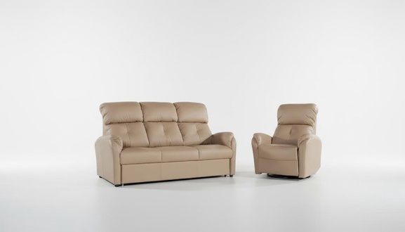 Echtleder Sofagarnitur 3+1 Sitz Modernes Sofa Couch Design Polster