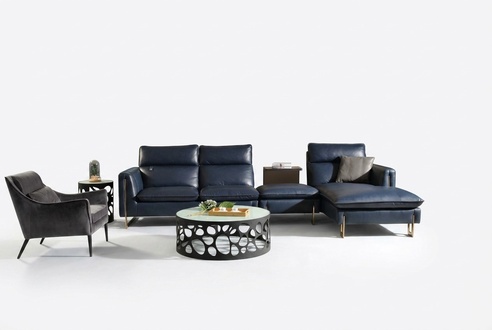 Eck Leder Design Sofa Italienische Möbel Sitz Polster Garnitur Couch