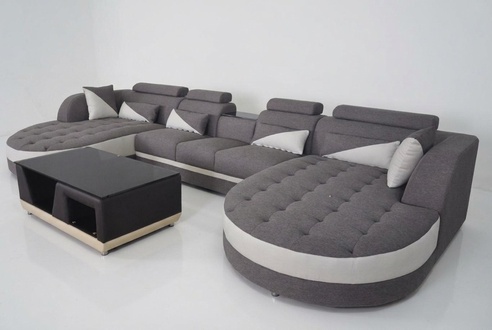 Eck Sofa Polster Couch Sitz Garnitur Moderne U Form Wohnlandschaft