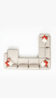 Eckcouch Möbel Polster Sofa Couchen Wohnzimmer Wohnlandschaft Stoff