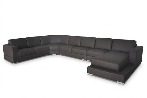 Ecke Leder Modern XXL Couch Wohnlandschaft Ledersofa Sofa U-Form USB Ecksofa Neu