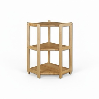 Eckregal Bücherregal Wohnzimmer Wand Regal Echtes Holz Regale Eckregale Büro Neu
