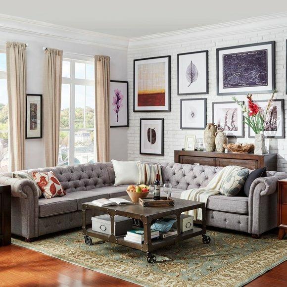 Chesterfield Ecksofa Wohnlandschaft Sofa Couchen Polster Ecke