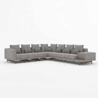 Ecksofa L-Form Wohnzimmer Einrichtung Designer Textil Sofa Modern Garnitur