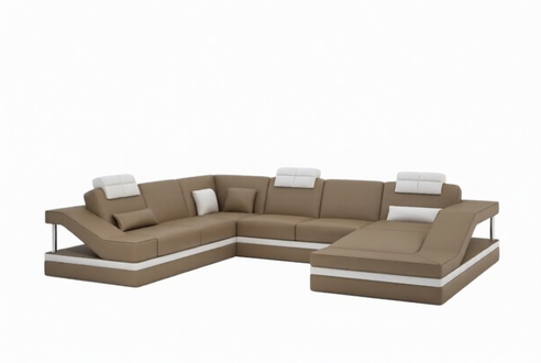 Ecksofa Ledersofa Polster Wohnlandschaft Couch Sofa Eckgarnitur U Form