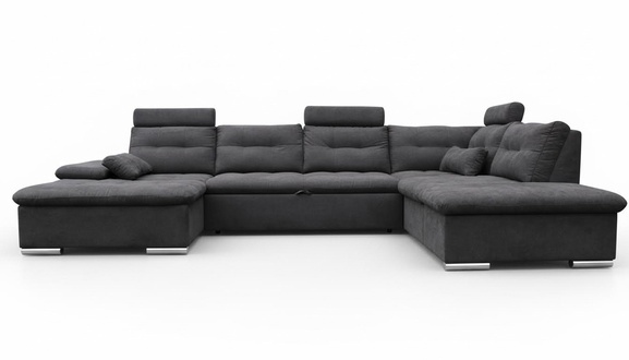 Ecksofa U Form Sofa Wohnlandschaft Garnitur Stoff Sofas Bettunktion Schlaf