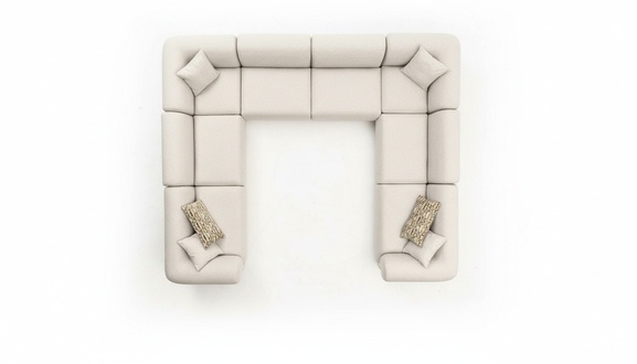 Ecksofa U-Form Wohnzimmer Luxus Stil Modern Design Sofa Couch Wohnlandschaft