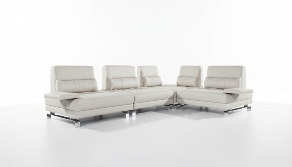 Ecksofa Wohnlandschaft Polster Eck Sofa Sitz Garnitur Moderne 100% Leder