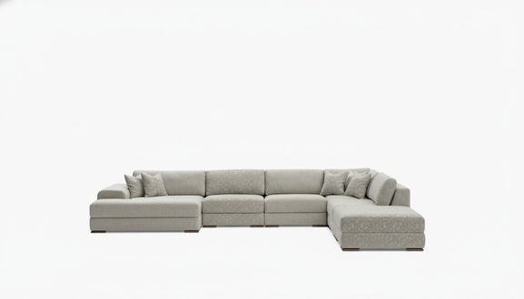 Ecksofa Wohnlandschaft Stoff Big Sofa Couch U Form Polstersofa 150x425x290