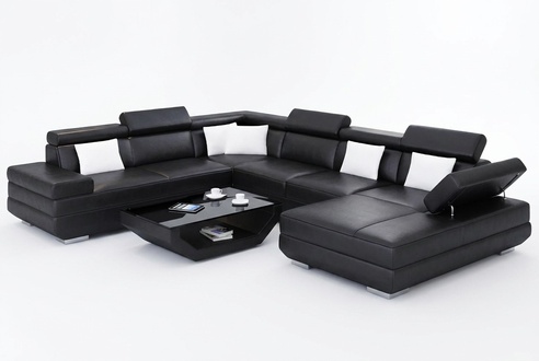 Ecksofa Wohnzimmer Design Moderne Eckcouch Lederpolster Couch Sofa