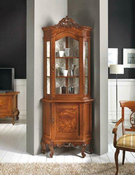 Schränke Vitrinen Glas Schrank Echtholz Vitrine Wohnzimmer Holz Möbel Anrichte