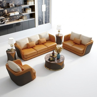 Edle Luxus Klasse Wohn Zimmer Set Garnitur Sofa Couch Polster 6 tlg.