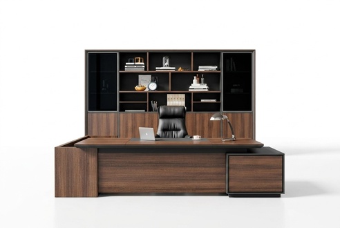 Edler Chef Schreibtisch Designer Ecktisch Robuste Arbeitszimmer Möbel