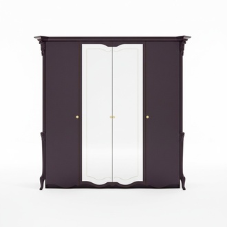 Edler Design Kleiderschrank mit Spiegel Schrank Schränke Italienische Möbel neu
