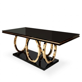 Edler Luxus Design Tisch Ess Zimmer Wohn Tische Holz Möbel Metall Barock