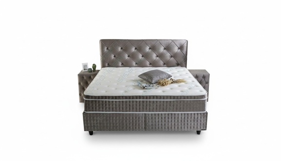 Edles Bett 3-teiliges Set Nachttisch Möbel Luxusmatratze Schlafzimmer Neu